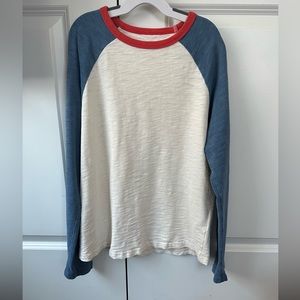 Mini Boden Boys Long Sleeve Raglan 100% Cotton Shirt (Size 11-12)